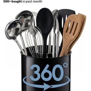Black Kitchen Utensil Holder